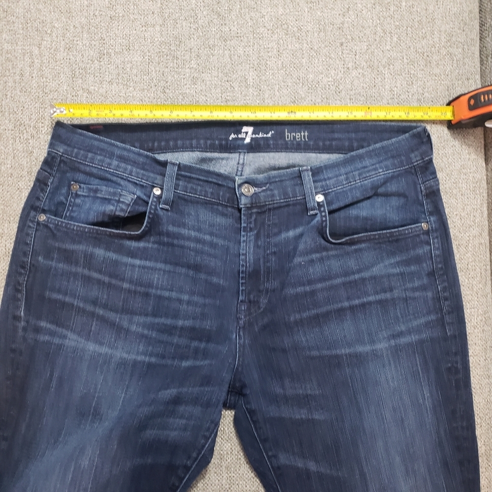 7 for All Mankind Brett Jeans Mens sz 36 Dark Wash - Picture 6 of 9